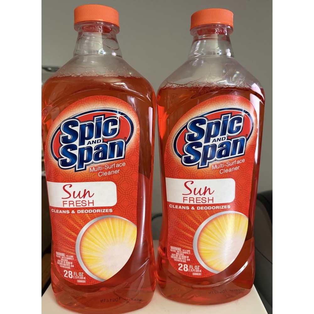 X2 Spic And Span Multi-Surface Cleaner Liquid Sun Fresh, 28oz DISCONTINUED NEW